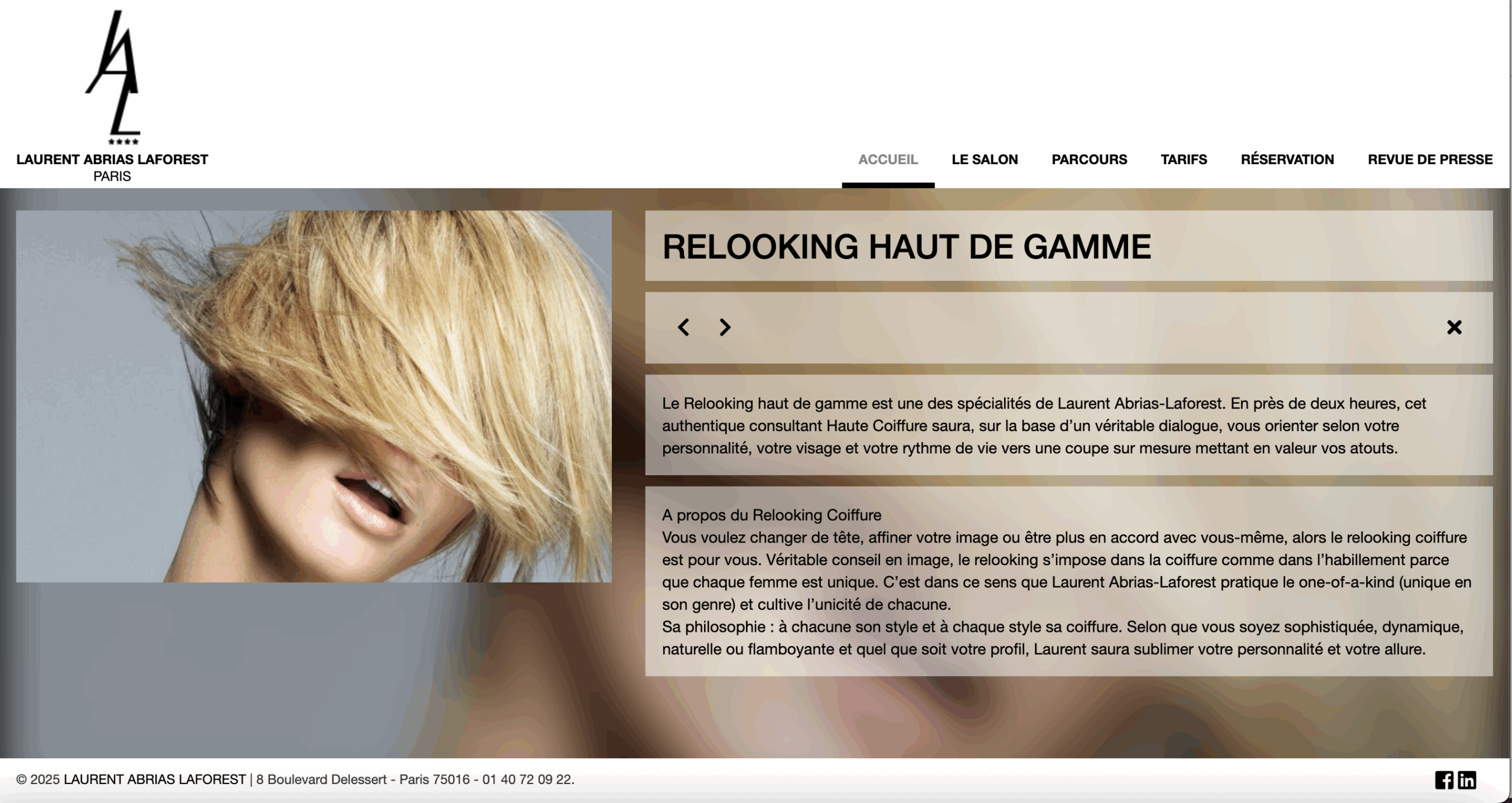 Site web Laurent Abrias Laforest - Content Management -  Création de contenu